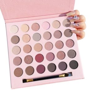 30 Shades Matte Shimmer Eyeshadow Palette High Pigment Eye Makeup Primer Powder