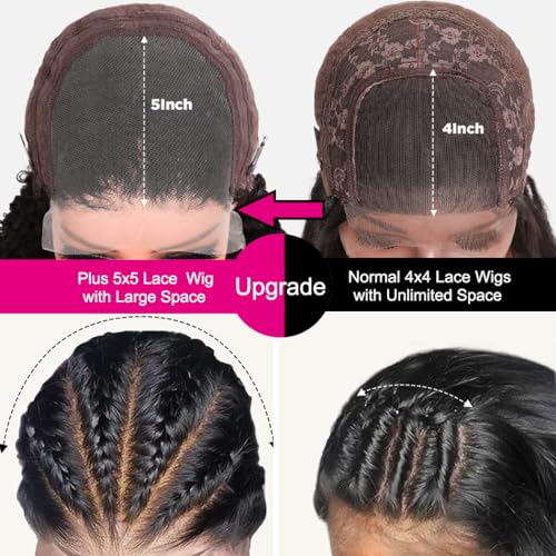 30 Inch 5x5 HD Lace Deep Wave Human Hair Wig 180% Density Pre Plucked - Image 2