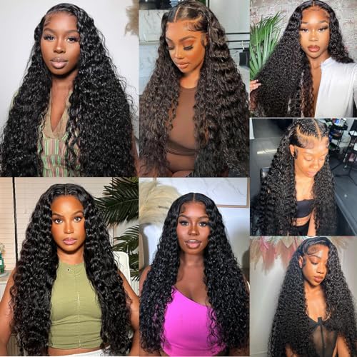 30 Inch 5x5 HD Lace Deep Wave Human Hair Wig 180% Density Pre Plucked - Image 6