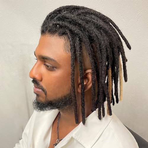 30 Pcs 100% Human Hair Dreadlock Extensions, Short 8 In 0.6cm Pencial Size Dreads Locs Extensions Human Hair for Women and Men， Handmade Permanent Locs Extensions Bundles