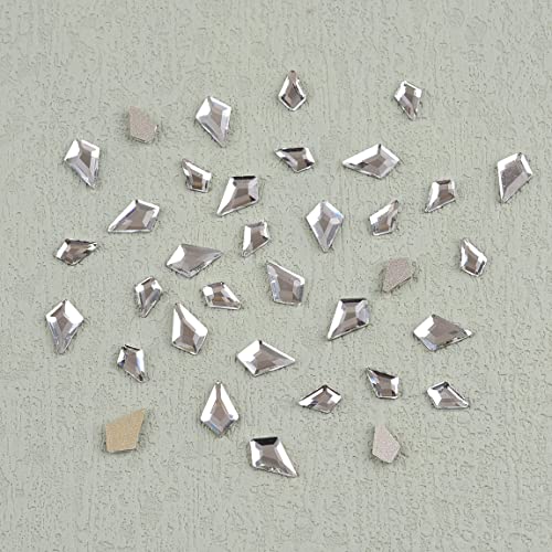 30 Shapes 4390pcs Nail Rhinestones Kit Multi Big and Small Crystal White Clear 3D Flat Back Glass Nail Gems Mix Round Beads Diamond Nail Art Charms with Tweezers and Picker for Crafts Decorations - Image 7