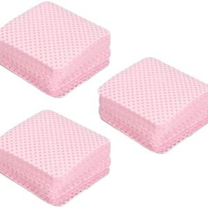 300 Piece Soft Light Pink Cotton Wipes for Gel Polish and Lash Extensions