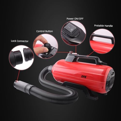 3000W Dual Motor Pet Dryer with 2 Nozzles for Fast Grooming - Image 2