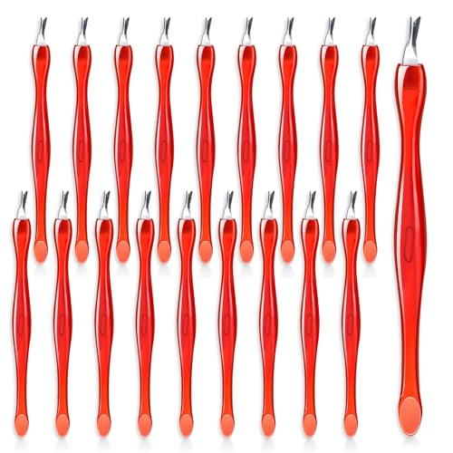 30 Piece Stainless Steel Cuticle Remover and Trimmer Set Plastic Handle Nail Care Tool