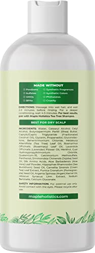 Tea Tree Conditioner 8 Fl Oz with Scalp Scrubber Brush for Healthy Hair Care - Image 4