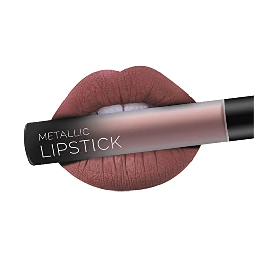 Taupe Waterproof Glossy Finish Liquid Lipstick 0.2 oz Cup Packaging - Image 2