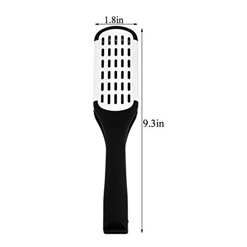 White Double-Sided Boar Bristle Hair Brush Comb with Clamp for Straightening and Styling - Image 6