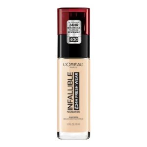 L'Oreal Paris Makeup Infallible Up to 24 Hour Fresh Wear Lightweight Foundation, Pearl, 1 Fl Oz.