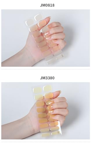 Y-HaLi Waterproof and Long-Lasting Finger Nail Patch with Semi-Cured Phototherapy Soft Gel - Solid Color Transparent Design (JM2322) - Image 9