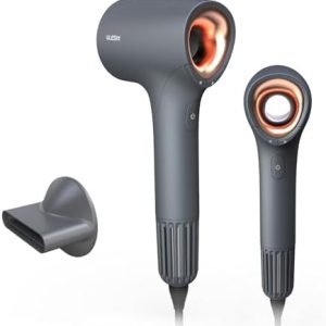 1400W Ionic Hair Dryer with Nozzle, Lightweight Electric Blow Dryer for Home and Travel