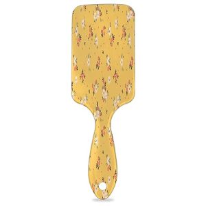 Floral Flower Painting Hair Brush Detangler Brush with Nylon Bristle for Thick Curly Thin Long Short Wet or Dry Hair Adds Shine and Makes Hair Health Paddle Hairbrush for Women Men