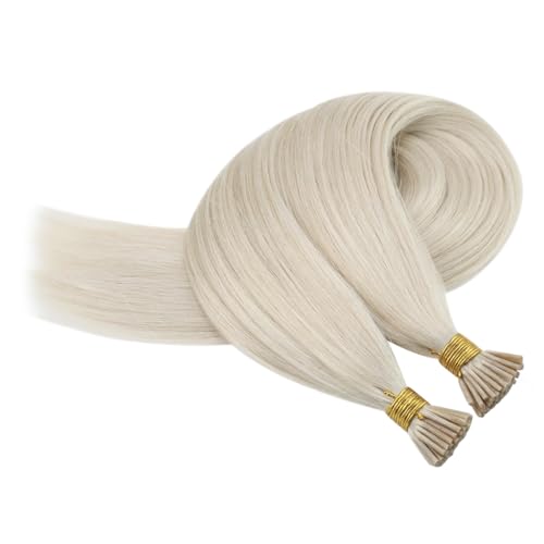 Sunny Itip Human Hair Extensions 20inch I Tip Hair Extensions Human Hair Platinum Blonde Cold Fusion I Tip Hair Extensions Blonde Itip Hair Extensions Real Human Hair 50s 50g - Image 8