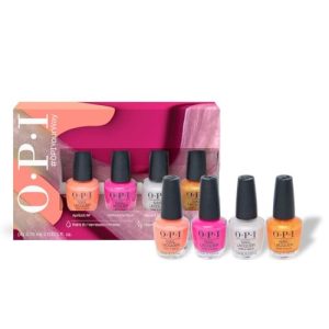 OPI Chip Resistant Nail Lacquer Mini-Pack 4 Colors 0.125 fl oz Each Fast Drying