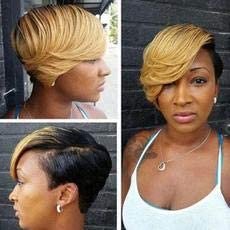 FCHW-wig Short Hair Wigs For Black Women Short Pixie Cuts Wigs For Black Women Short Straight Ladies Wigs Synthetic Short Wigs For Women African American Women Wigs (SW2119)