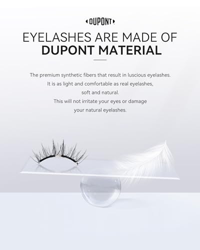 Silky Black Magnetic Eyelashes Kit Easy Application Reusable Waterproof 5 Pairs - Image 9