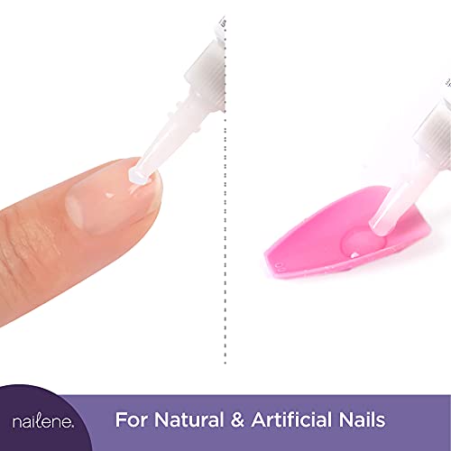 Nailene Perfect Bond Glue 0.07 Oz Tubes - 2 Pack - Durable, Easy to Apply False Nail Glue – Repairs Natural Nails – Quick-Drying Nail Adhesive Lasts Up to 7 Days – Nail Care Essential, Clear - Image 3