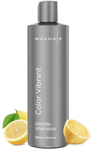 MOEHAIR Vibrant Blonde Silver Purple Shampoo 12 Fl. Oz for Eliminating Yellow Tones