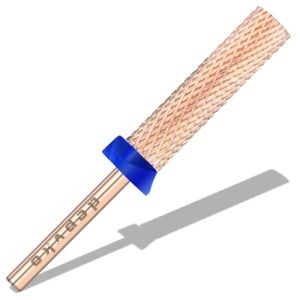 Depvko 3/32'' Carbide Nail Drill Bit Super Long Barrel Two Way Rotate for Acrylic Nails Rose Gold