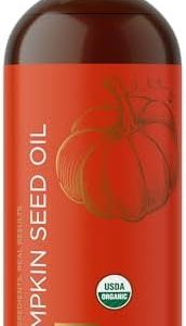 Cold-Pressed Pumpkin Seed Oil 4 oz for Nourishing Hair Growth and Skin Anti-Aging