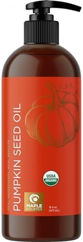 Cold-Pressed Pumpkin Seed Oil 4 oz for Nourishing Hair Growth and Skin Anti-Aging