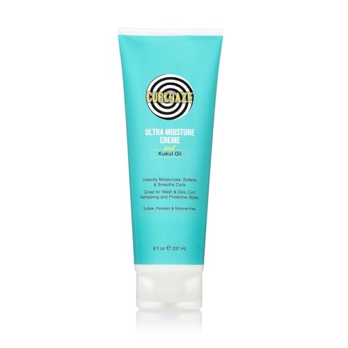 Hair Creme, Ultra Moisture with Kukui Oil, Curl Cream for Curly Hair, Deep Moisturizing Detangler for Dry, Damaged Hair, Sulfate, Paraben, and Silicone Free - (8 fl oz)