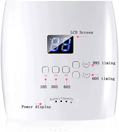 Professional Cordless UV LED Nail Lamp, 48W Gel UV Light Nail Dryer with 4 Timer Setting Sensor for Gel Nails Polish Manicure Professional Salon Curing Lamp - Image 2