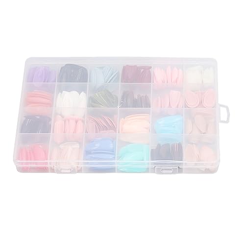 Fashionable Press On Fake Nails Art Tips, Full Cover Pure Color, 576pcs, Breathable & Skin Friendly, for Acrylic Nails, Dipping Nail Powder, Gel Nail Polish, Nail Salon DIY - Image 4