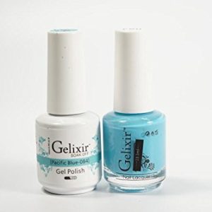 Gelixir Pacific Blue Duo Gel Polish and Nail Lacquer Set, 0.5 oz
