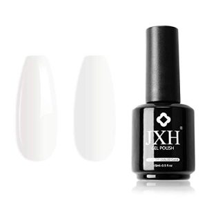 Gel Nail Polish, 15ml White Color Soak Off Gel Nail Polish, Nail Gel Polish Colors, Professional UV LED Nail Art Manicure for Salon Designs and Home DIY Use 0.5 OZ
