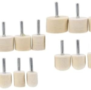 Mipcase 16 Pcs Nail Polish Grinding Head Nail Bit Rotary Drill Wheel Polisher Polishing Wheel Remove Gel Nails Gel Polish Remover Drill Bit Nail Kits Round Group Felt Hard to Rotate