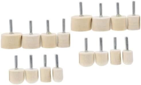 Mipcase 16 Pcs Nail Polish Grinding Head Nail Bit Rotary Drill Wheel Polisher Polishing Wheel Remove Gel Nails Gel Polish Remover Drill Bit Nail Kits Round Group Felt Hard to Rotate