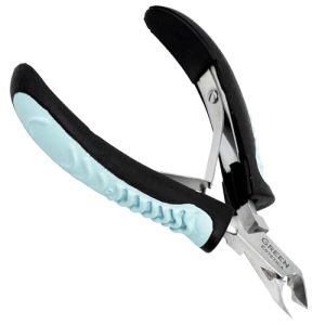 Professional Stainless Steel Cuticle Trimmer with Non-Slip Grip Handle for Nail Care