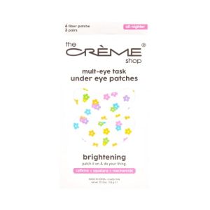 The Crème Shop Mult-Eye Task Under Eye Patches for Dark Circles, Vitamin C, Hyaluronic Acid, Strawberry - 3 Pack