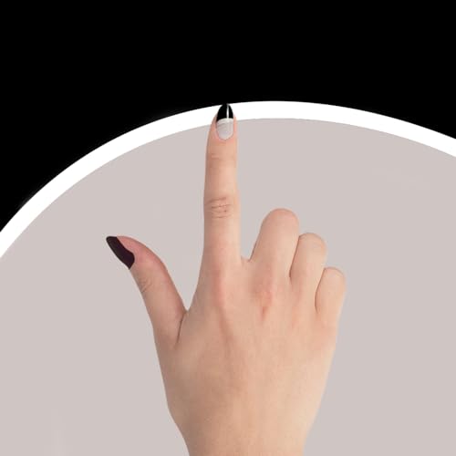 Salon-Quality Semi Cured Gel Nail Strips - Black French Nail Tips - Easy Application & Removal - 20pc - Long Lasting - for Holiday Nail Art - UV Lamp Compatible - Image 5