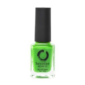 heroine.nyc neon green nail polish - Cruelty-Free, Vegan and Non-Toxic (9-free) Formula - .37 fl. oz. (11 ml) - neon green, 1 bottle - TOXIC TREAT (Green)