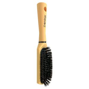 Boar Styling Brush 100% Boar Bristles, for Women, Rubber Handle 1pc - YELLOW