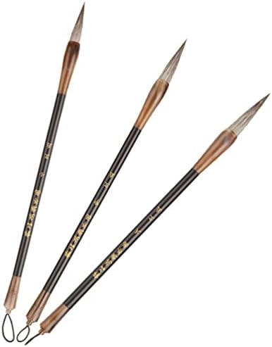 COHEALI 3 Piece Set Horse Hair Wooden Calligraphy Brushes for Beginner Painting - Image 2