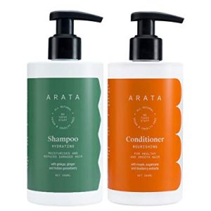 Arata Hydrating Damage Repair Shampoo and Conditioner Set 300ml Bottles