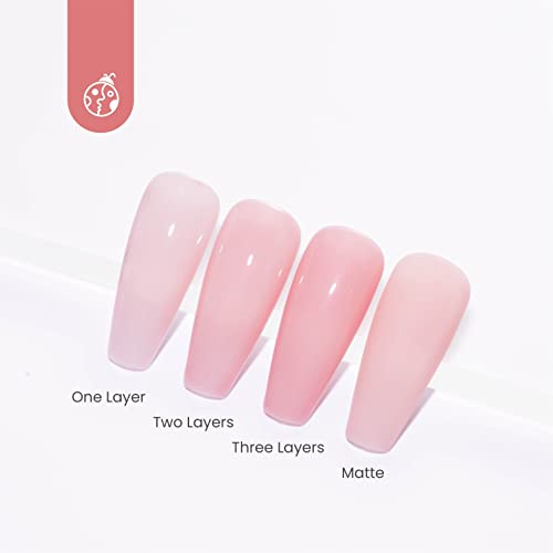 Beetles 15ml Soft Natural Nude Pink Jelly Gel Nail Polish for Skin Tones - Image 2