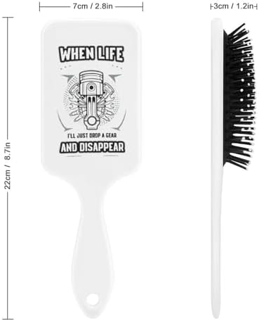 Drop A Gear and Disappear Fashion Hair Brush Everyday Air Cushion Hairbrush with Nylon Bristles for Unisex - Image 2