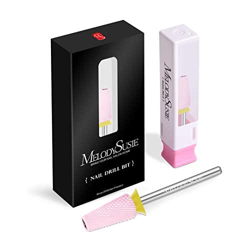 MelodySusie Ceramic Tapered Barrel Nail Drill Bits, 3/32'' Carbide Tungsten Bits, Suitable for Manicure Pedicure Cuticle Gel Polishing, Technicians Bits, Pink, Series Bit-S, Extra Fine - Image 6