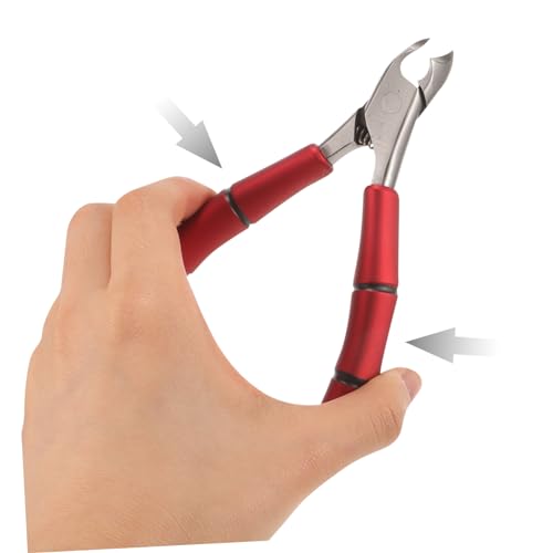 2pcs Manicure Tools Trimmer Nail Clippers Nail Art Tools Cuticle Removing Tool Household Cuticle Nipper Stainless Steel Cuticle Nipper Metal Portable Red Plastic - Image 6