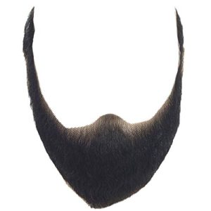 HX4 Full Face Lincoln Beard White Medium with Wig and Spirit Gum Remover Kit