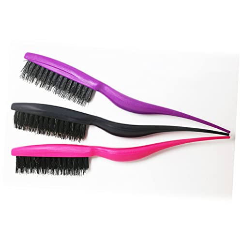 4-Piece Boar Bristle Teasing Brush Set for Hair Styling and Volume Boosting - Image 3