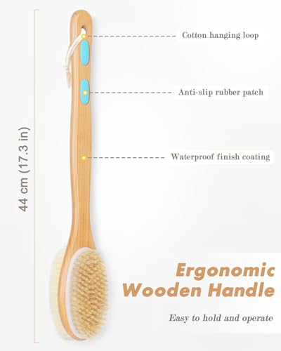 FREATECH Shower Back Brush and Shampoo Brush Bundle - Image 3