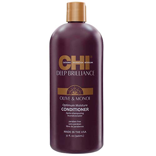 CHI Deep Brilliance Olive & Monoi Optimum Moisture Shampoo & Conditioner with 2 Pumps 32oz Bundle - Image 3
