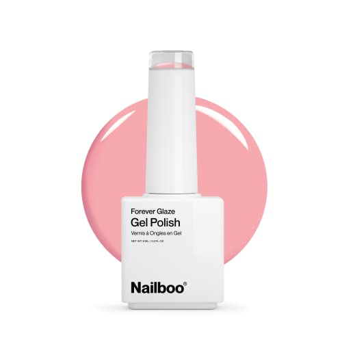 Nailboo PREMIER Forever Glaze Gel Nail Polish, (Soft Pink Nude) Big Blush LED Nail Lamp Gel Polish, Self-Leveling DIY Nails, Salon Quality Nail Color, Glossy Long-Wear, 0.3 oz.