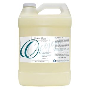Dr Joe Lab Emu Oil 128 oz 100% Pure Natural 6 Times Refined 1 Gallon - Therapeutic Grade A for Hair Skin Body