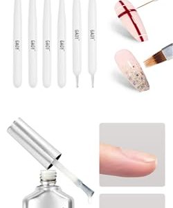 GAOY 16ml Milky White Builder Gel Kit with 6 Nail Art Brushes and Tools