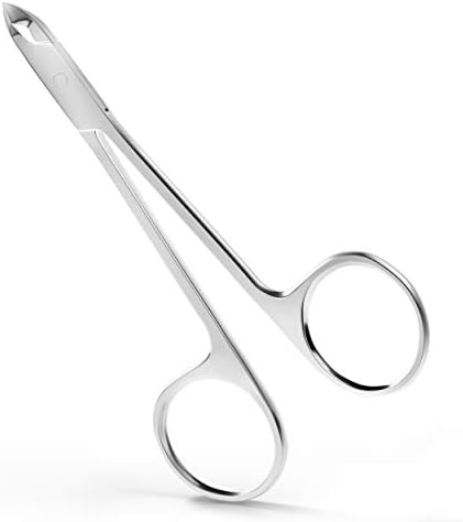 4" cuticle scissors for nails cuticle trimmer, cuticle nippers professional, cuticle clippers professional, cuticle scissors extra fine curved, cuticle cutter & cuticle remover for nails.